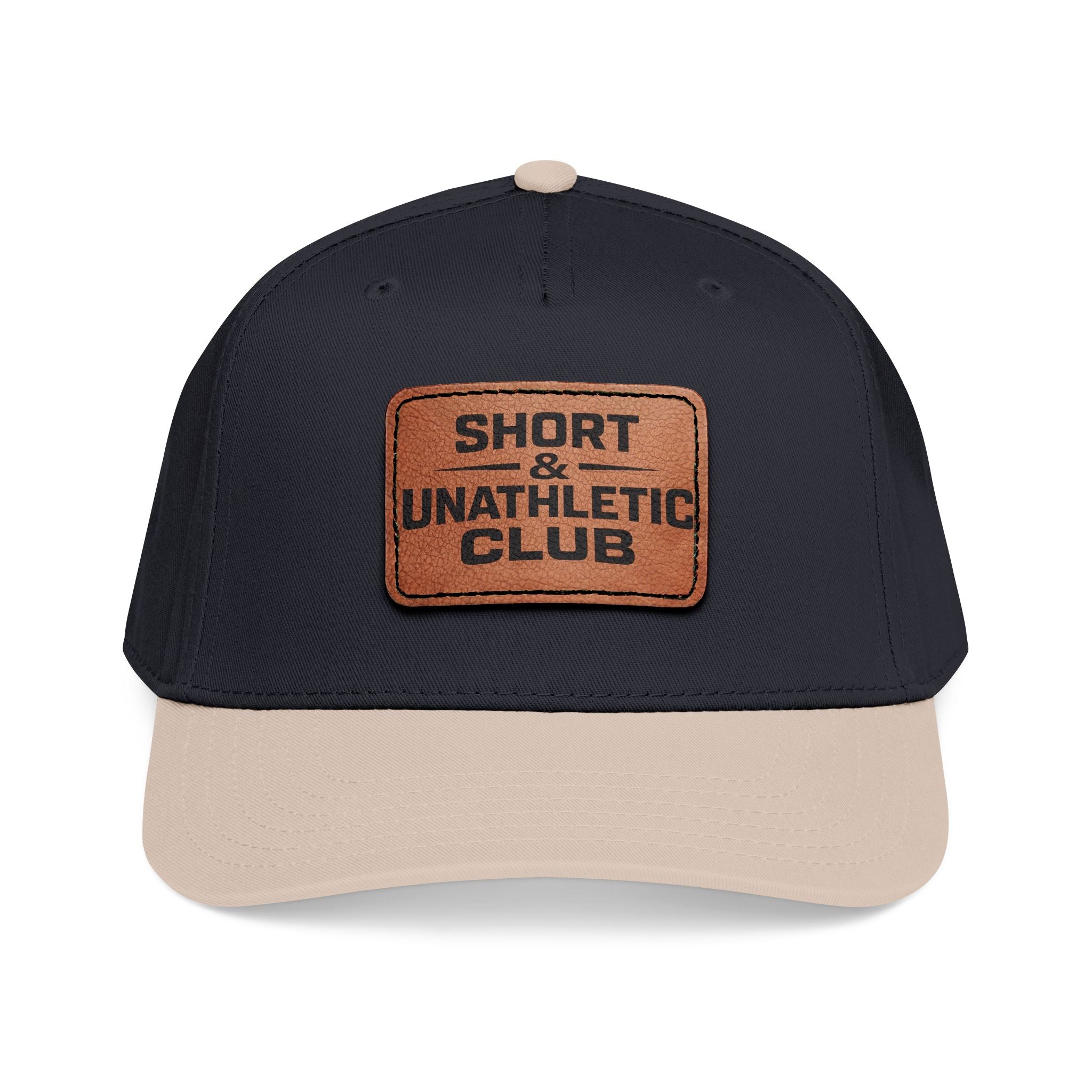 TEAM DEVO Leather Patch Baseball Cap — Funny 'Short & Unathletic Club' Hat