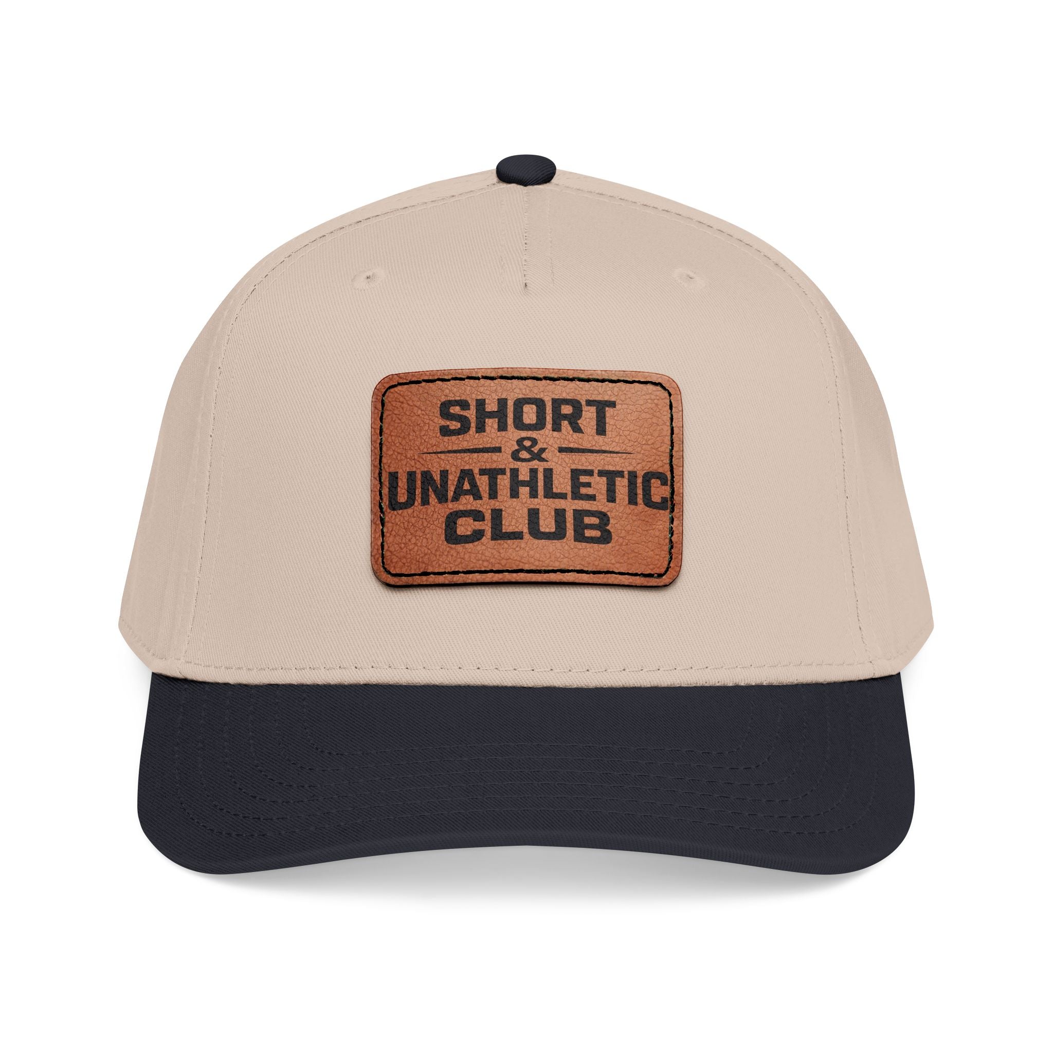 TEAM DEVO Leather Patch Baseball Cap — Funny 'Short & Unathletic Club' Hat