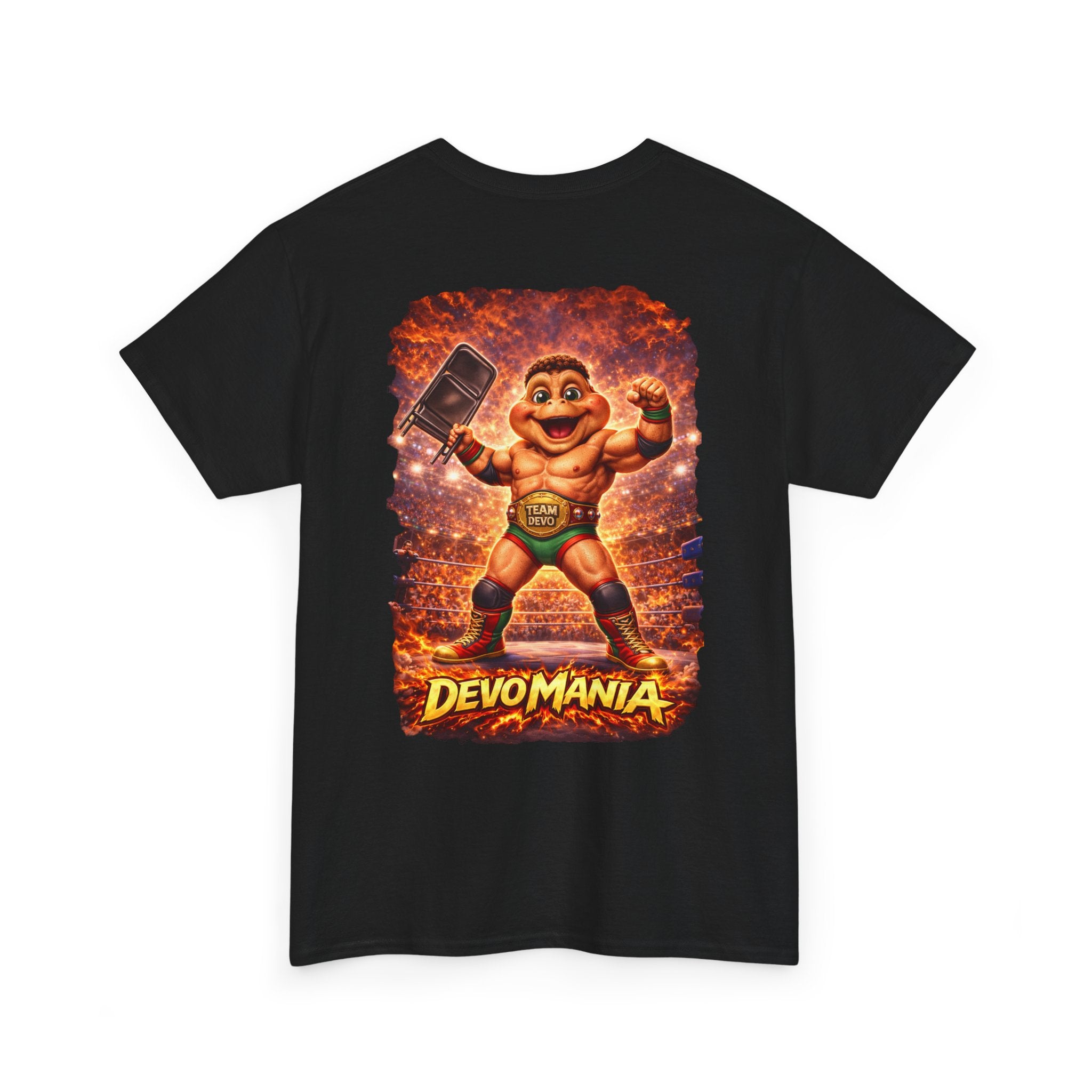 DEVOMANIA Tee – Limited Edition Chaos Energy Wrestling-Style Shirt