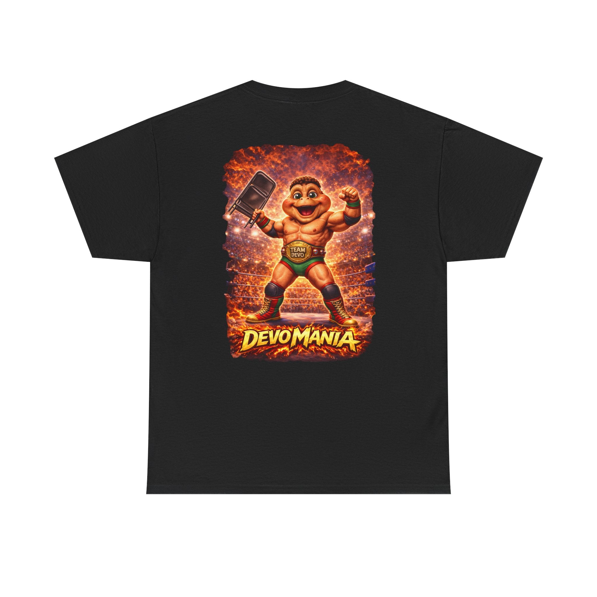 DEVOMANIA Tee – Limited Edition Chaos Energy Wrestling-Style Shirt